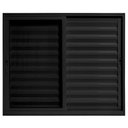 Ver imagem 1 de Janela de Correr Alumínio Preto 03 Folhas Veneziana Maxx - 100x100