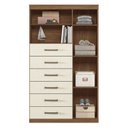 Ver imagem 5 de Multi-Cômoda 1 Porta 6 Gavetas Marabá com Espelho