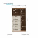 Ver imagem 5 de Cômoda Sapateira Multiuso 6 Gavetas 1 Porta com Espelho Marabá Jatobá/Areia Marrom/Jatoba