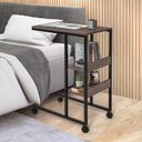 Ver imagem 1 de Mesa Lateral Apoio Bit Com Rodízios Tampo BP