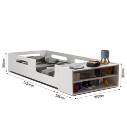 Cama Montessoriana Infantil Padrão Solteiro e Nicho - 4