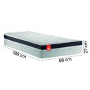 Ver imagem 4 de Cama Box Baú Solteiro Colchão Molas Ensacadas Real 88x188x68cm Preto / Cinza - Suporta até 130kg