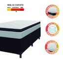 Ver imagem 6 de Cama Box Baú Solteiro Colchão Molas Ensacadas Real 88x188x68cm Preto / Cinza - Suporta até 130kg