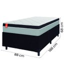 Ver imagem 5 de Cama Box Baú Solteiro Colchão Molas Ensacadas Real 88x188x68cm Preto / Cinza - Suporta até 130kg