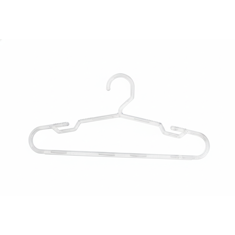 Kit 10 Cabides de Roupas Grandes De Acrílico  Roupas Plus Size Cavado Antideslizante Grosso 43 cm