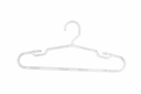 Ver imagem 1 de Kit 10 Cabides de Roupas Grandes De Acrílico Roupas Plus Size Cavado Antideslizante Grosso 43 cm