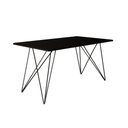 Ver imagem 4 de Mesa Jantar Industrial Trama 1,40x0,80m Preta com 4 Cadeiras Estofadas Vitória Preta
