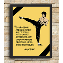 Ver imagem 1 de Quadro com Moldura Bruce Lee - 10.000 Chutes - Grande