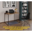 Ver imagem 1 de Escrivaninha Industrial Office Amêndoa 120x53 Grécia Base Ferro Preto
