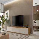 Ver imagem 1 de Rack Eros 180 Cm Cor:cedro/off White