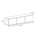 Ver imagem 3 de Rack Eros 180 cm Cor:Cedro/Off White