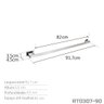 Toalheiro 90 cm Inox Grafite - Kromus RT0307-90G - 4