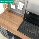 Ver imagem 3 de Mesa Escrivaninha Due Moderno 10 Gavetas 136cm Nogal Preto Artany