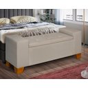Ver imagem 2 de Recamier Baú Berlin 1,30m Decorativo Premium para Cama Casal Estilo Closet Estofado Cor Bege