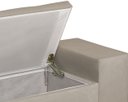 Ver imagem 3 de Recamier Baú Berlin 1,30m Decorativo Premium para Cama Casal Estilo Closet Estofado Cor Bege