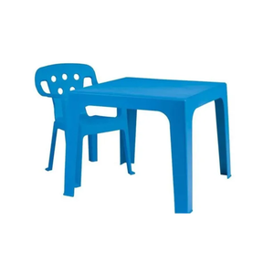 Kit Mesa +01 Poltrona Infantil Azul Mor