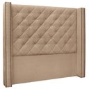 Ver imagem 1 de Cabeceira Estofada Cama Box Casal Queen Size Alteza 160cm Suede Bege - Desk Design