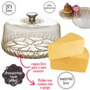 Ver imagem 4 de Kit Boleira Baixa, Queijeira, Açucareiro, Manteigueira, Jarra e 6 Copos de Plástico Cristal Âmbar Pl