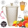 Kit Boleira Baixa, Queijeira, Açucareiro, Manteigueira, Jarra e 6 Copos de Plástico Cristal Âmbar Pl - 5