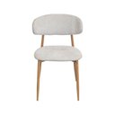 Ver imagem 2 de Cadeira Alba Linho Cinza Base Metal Cor Madeira Clara Or Design