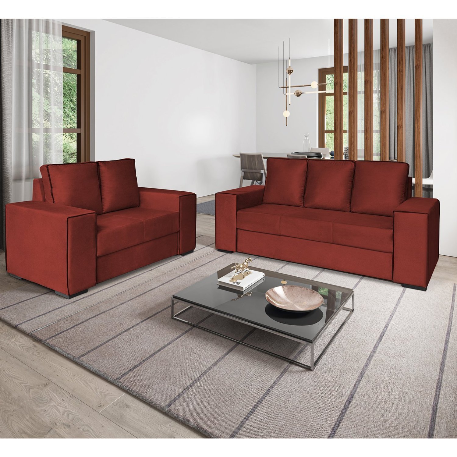Conjunto de Sofás 2 e 3 Lugares Califórnia - 1