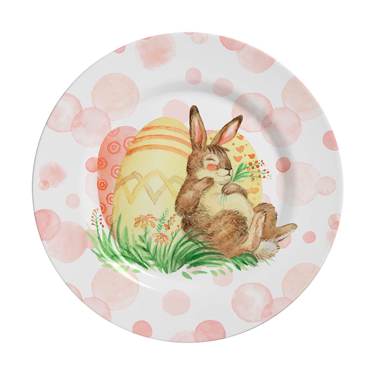 Jogo de Pratos de Sobremesa Color Rabbits Rosa 1ª Linha - 1