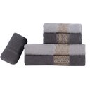 Ver imagem 1 de Jogo de Toalhas de Banho Algodão 5 Peças Completo Aslan Sonhare Sultan Gris e Prata