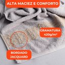 Ver imagem 5 de Jogo de Toalhas de Banho Algodão 5 Peças Completo Aslan Sonhare Sultan Gris e Prata