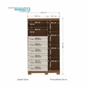 Ver imagem 5 de Cômoda Sapateira Multiuso 6 Gavetas 1 Porta com Espelho e Pés Marabá Jatobá/Areia Marrom/Jatoba