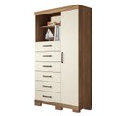 Ver imagem 3 de Multi-Cômoda 1 Porta 6 Gavetas Marabá com Pés