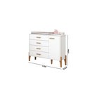 Ver imagem 3 de Comoda Infantil Quarto de Bebê Iris Retro - Pés de Madeira:branco
