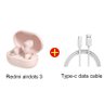 3 fones de ouvido bluetooth Original xiaomi redmi airdots Xiaomi Official Original Global Headphone  - 1