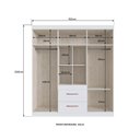 Ver imagem 4 de Guarda Roupas Casal 6 Portas 2 Gavetas Santiago