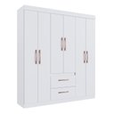 Ver imagem 3 de Guarda Roupas Casal 6 Portas 2 Gavetas Santiago