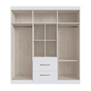 Ver imagem 2 de Guarda Roupas Casal 6 Portas 2 Gavetas Santiago