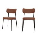 Ver imagem 1 de Cadeira Mynna Fixa C/4 Pes 525 X 470 X 790 Mm C/2 Un. Courino Whisky Courino Whisky