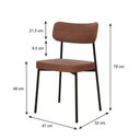 Ver imagem 5 de Cadeira Mynna Fixa C/4 Pes 525 X 470 X 790 Mm C/2 Un. Courino Whisky Courino Whisky