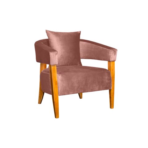 POLTRONA DECORATIVA VALENTINA LUXO DORA BELA - 0125 Rosa