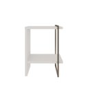 Ver imagem 2 de Mesa de Cabeceira 100% MDF com Metalon Infinity Branco