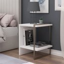 Ver imagem 5 de Mesa de Cabeceira 100% MDF com Metalon Infinity Branco