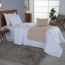 Ver imagem 2 de Kit 3 Peças Peseira de Cama Solteiro Comfort com Almofada Cheia Microfibra (Caqui)