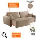 Ver imagem 4 de Sofá Retrátil 3 Lugares Alpha Linho