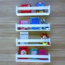 Ver imagem 1 de Kit de Prateleiras Infantis Para Livro Bonecos Pelúcia Nicho Bebê Brinquedos Carrinho 4pçs Mdf 55cm