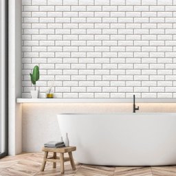 Papel de Parede Adesivo Lavavel Hd Tijolo Rustico Branco - 4