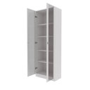 Ver imagem 7 de Kit 3 Peças com Escrivaninha em L, Gaveteiro e Armário Multiuso com Vidro