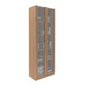 Ver mais imagens de Kit 3 Peças com Escrivaninha em L, Gaveteiro e Armário Multiuso com Vidro