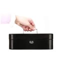 Ver imagem 2 de Cofre Metal Portatil Chave 20cm Porta Documentos Dinheiro Joias Cash Box Organizador Maleta