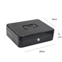 Ver mais imagens de Cofre Metal Portatil Chave 20cm Porta Documentos Dinheiro Joias Cash Box Organizador Maleta