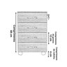 Gaveteiro Volante para Escritório 4 Gavetas One - 5