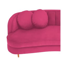 Sofá Curvo 2 Lugares Orgânico Sala Recepção Escritório Decorativo Luxo Panamá 140cm Suede - 5